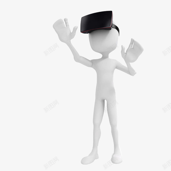 戴着VR眼镜的白色人物png免抠素材_新图网 https://ixintu.com VR VR世界 VR人物 VR眼镜 人 人物 科幻 虚拟与现实 虚拟人物 虚构