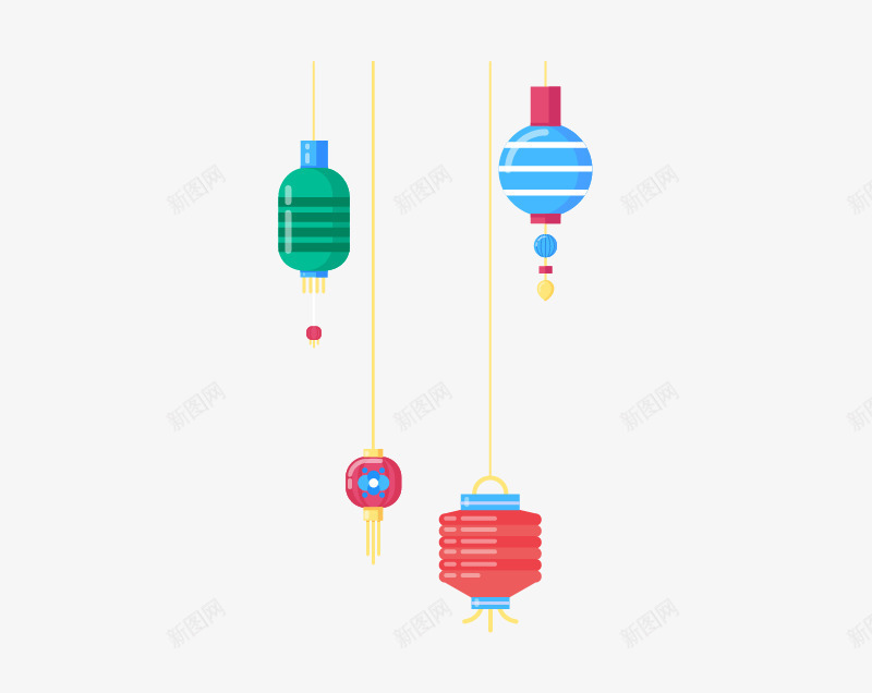 手绘节日装饰灯笼png免抠素材_新图网 https://ixintu.com 中国风 传统节日 元宵 元宵节 春节 正月十五 灯笼设计 猜灯谜 节日装饰 闹元宵