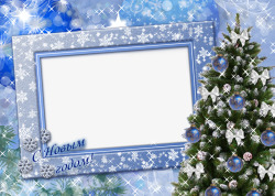 圣诞雪横条框圣诞相框高清图片