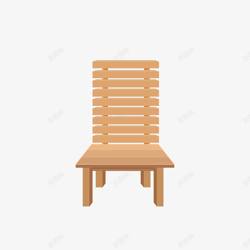卡通木椅子png免抠素材_新图网 https://ixintu.com 卡通 实木家具 室内家具 家具 家具矢量图 家具装饰 木椅子
