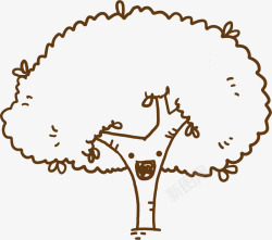 卡通手绘植物大树素材