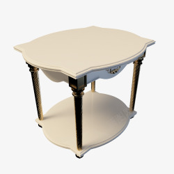 金色象牙白颜色欧式桌子素材