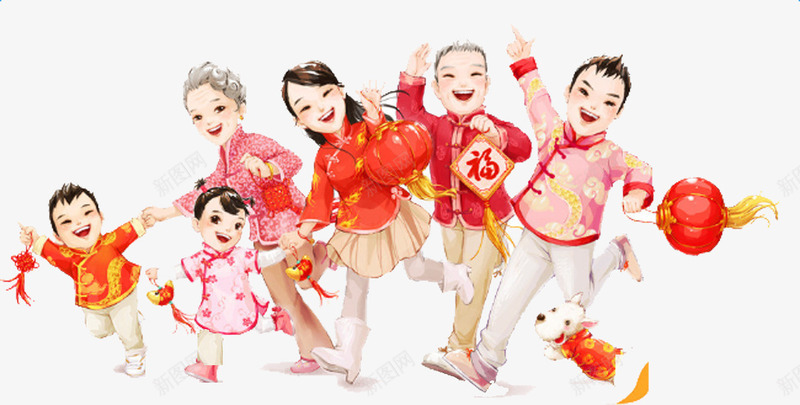春节象征团结png免抠素材_新图网 https://ixintu.com 一条心 兴旺 大年初一 新年 是一个对未来寄托新的希望的佳节 过年