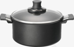 炊具黑色不锈钢锅高清图片