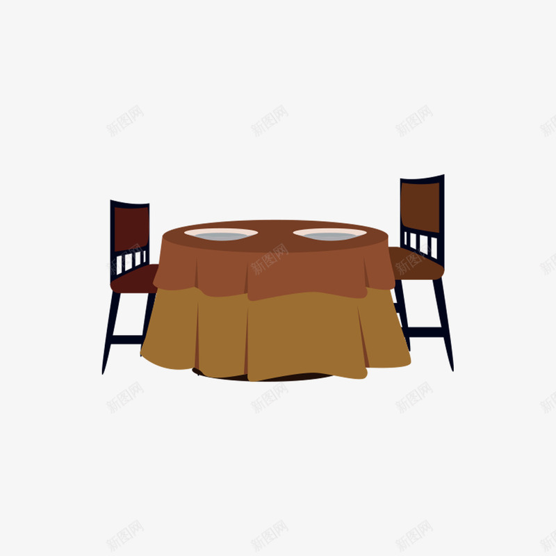 餐桌和椅子矢量图ai免抠素材_新图网 https://ixintu.com 坐位 坐席 座位 手绘 椅子 矢量图 餐桌