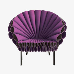 紫色折叠椅子素材