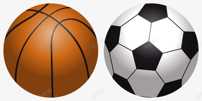 篮球和排球png免抠素材_新图网 https://ixintu.com 排球 球类 篮球 篮球和排球