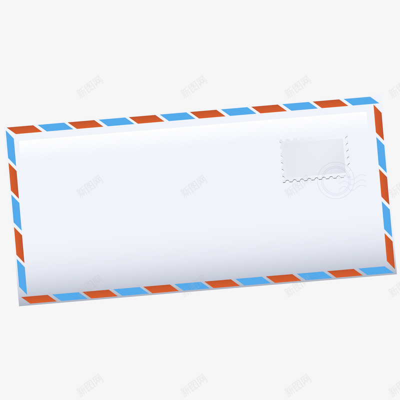 白色手绘的信封png免抠素材_新图网 https://ixintu.com 信封 卡通手绘 彩色边框 白色信封 装饰图 邮票
