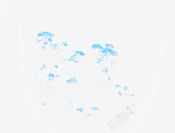 蓝色深海背景一群深海气泡高清图片