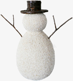 雪人上的木棍和帽子素材