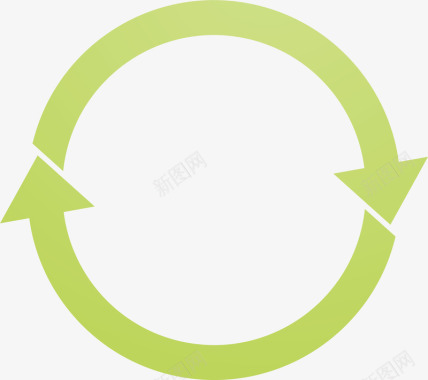 绿色圆环手绘箭头标签图标图标