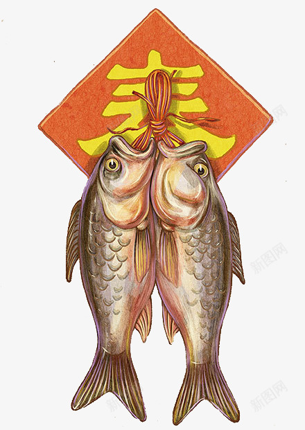 年年有鱼png免抠素材_新图网 https://ixintu.com 传统 年年有鱼 年贴 春节