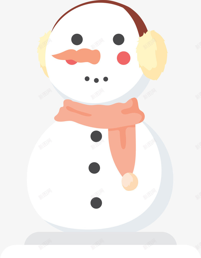 白色卡通可爱雪人png免抠素材_新图网 https://ixintu.com 冬季 冬日雪人 可爱雪人 堆雪人 白色雪人 装饰图案