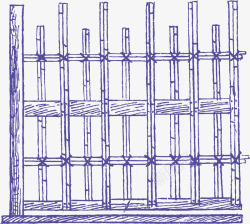 中国风木栏木质古风装饰栏杆矢量图高清图片