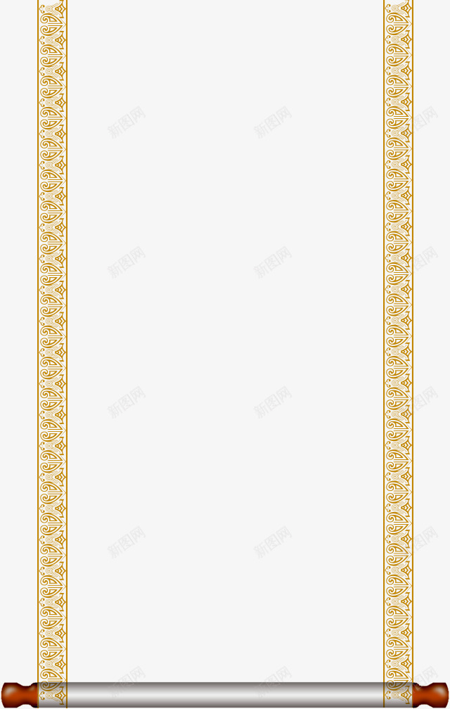 花纹条幅png免抠素材_新图网 https://ixintu.com 古典 复古 挂画纸张 纸 绘画 艺术