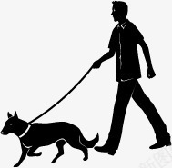 牵着狗散步的男人png免抠素材_新图网 https://ixintu.com 散步 男人