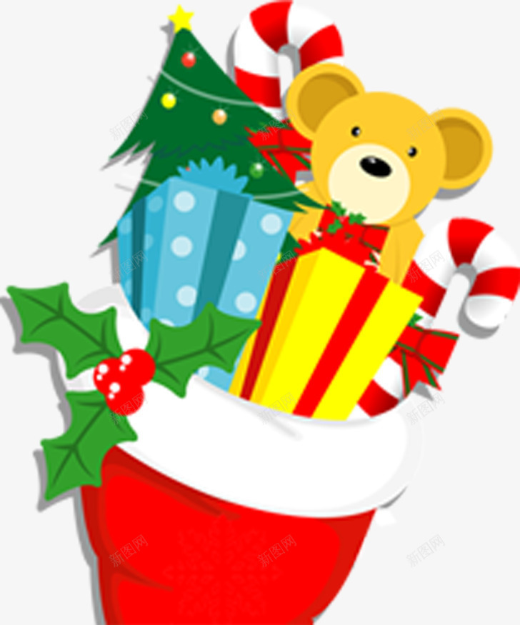 小熊圣诞树节日礼物png免抠素材_新图网 https://ixintu.com 圣诞树 小熊 礼物 节日