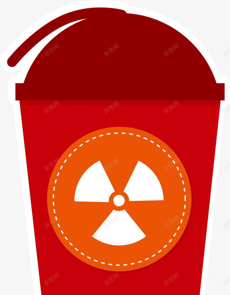 卡通红色垃圾桶图图标png_新图网 https://ixintu.com 低能耗 可再生能源 可回收 回收利用 图标 垃圾桶 环保 生态标志 绿叶 绿色 绿色环保