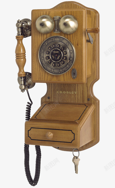 古典木质电话png免抠素材_新图网 https://ixintu.com 实拍 挂机 木质 电话 通信