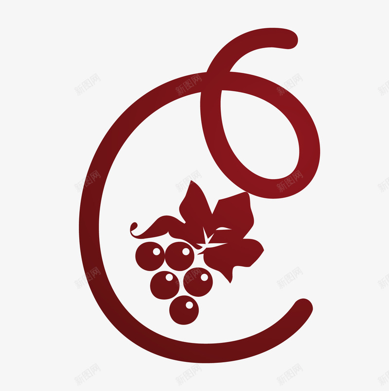 红色葡萄logo矢量图图标eps_新图网 https://ixintu.com 具有标志性 立体葡萄logo 简约葡萄logo 葡萄logo 矢量图