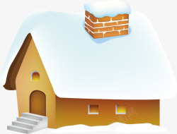 房子大雪暴雪矢量图素材