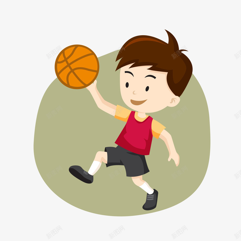 卡通打篮球的男孩矢量图eps免抠素材_新图网 https://ixintu.com 卡通运动员 打篮球 男孩 篮球 篮球运动员 运动员 矢量图
