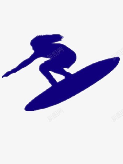 冲浪的女士简笔画png免抠素材_新图网 https://ixintu.com 图案 素材 蓝色 装饰