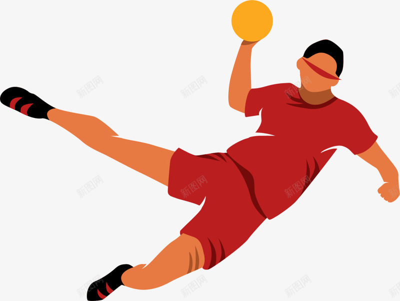 红衣扁平篮球运动员png免抠素材_新图网 https://ixintu.com 体育 打篮球 球类运动 球赛 竞技 篮球运动员 锻炼