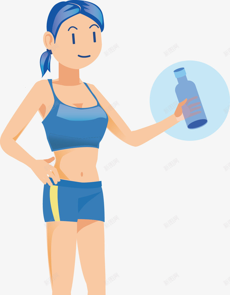 做运动的健康女士png免抠素材_新图网 https://ixintu.com 健康 喝水 女士 运动