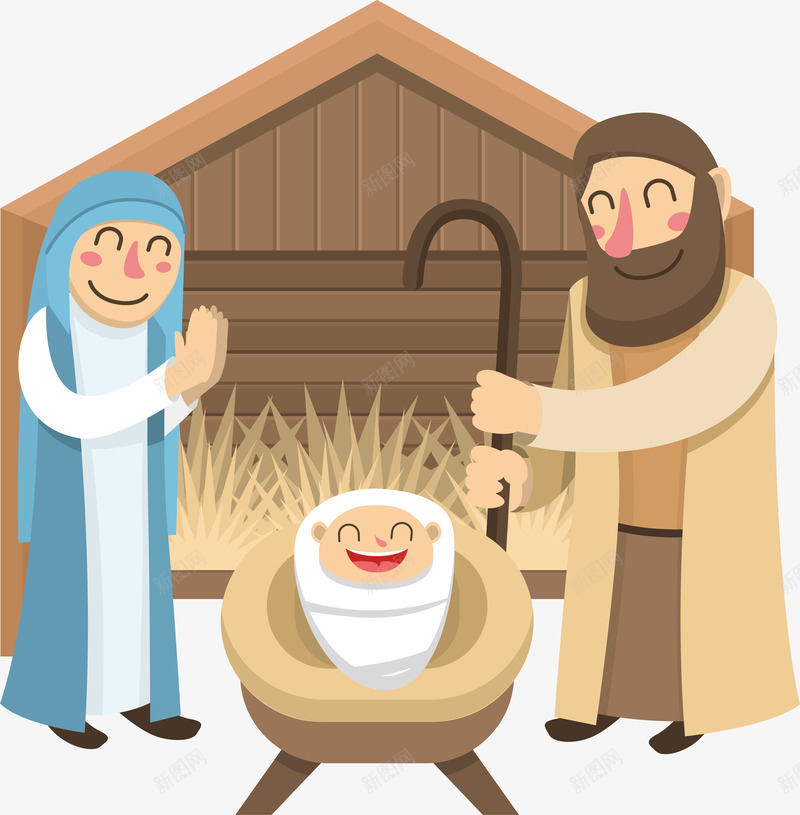 草棚诞生的耶稣矢量图ai免抠素材_新图网 https://ixintu.com 圣诞节 温馨圣诞 矢量png 矢量图 耶稣 耶稣诞生 耶稣降临