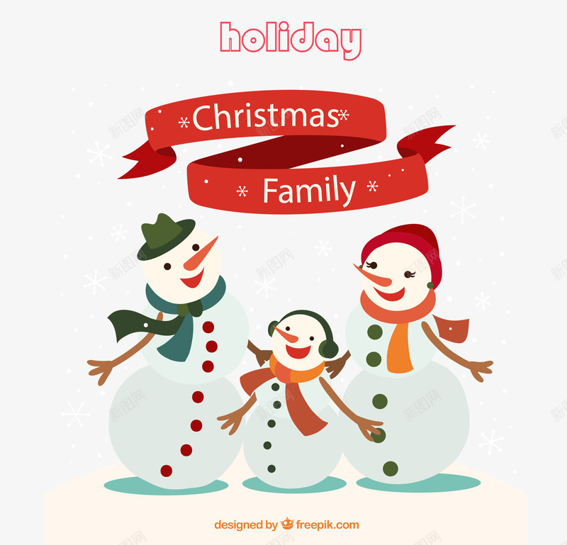 卡通圣诞雪人一家png免抠素材_新图网 https://ixintu.com Family png png素材 圣诞节 圣诞节图片 雪人
