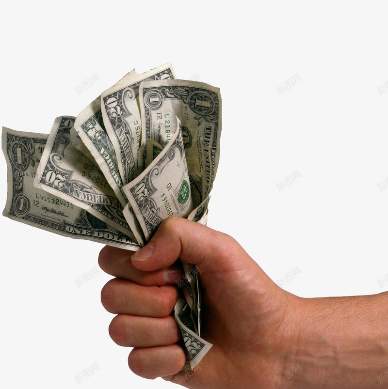 抓着美元的手png免抠素材_新图网 https://ixintu.com 握拳的手 摄影作品 货币