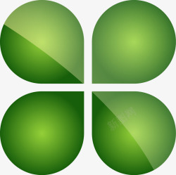 四叶草免扣PNG图创意卡通绿色四叶草图矢量图图标高清图片