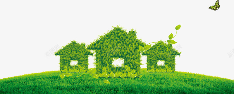 绿色草坪房屋png免抠素材_新图网 https://ixintu.com png 房屋 植物 素材 绿色 草坪