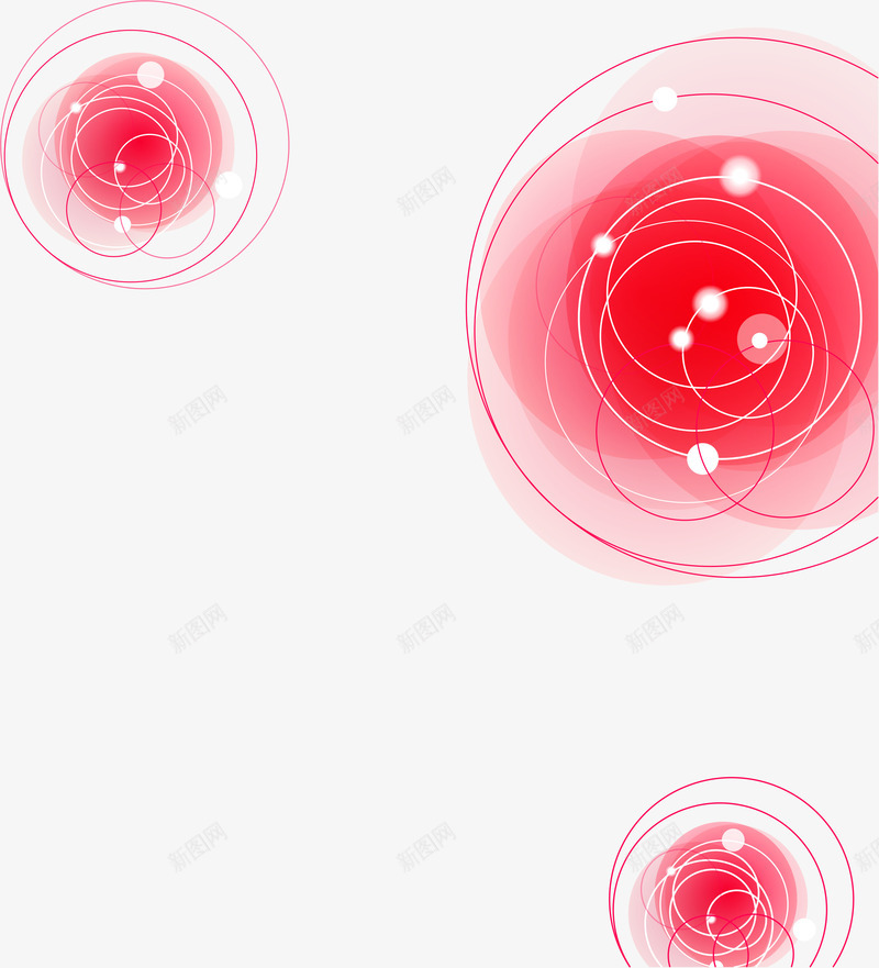 红色圆点漂浮矢量图ai免抠素材_新图网 https://ixintu.com AI 卡通 底纹 手绘 漂浮 红色 线条 背景 矢量图