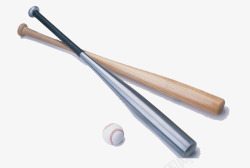 金属棒球杆和木质棒球杆素材