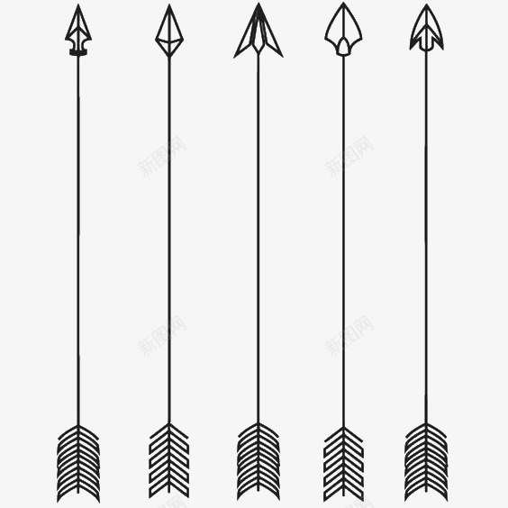 多种样式箭头的箭png免抠素材_新图网 https://ixintu.com 古代 射箭 打猎 武器