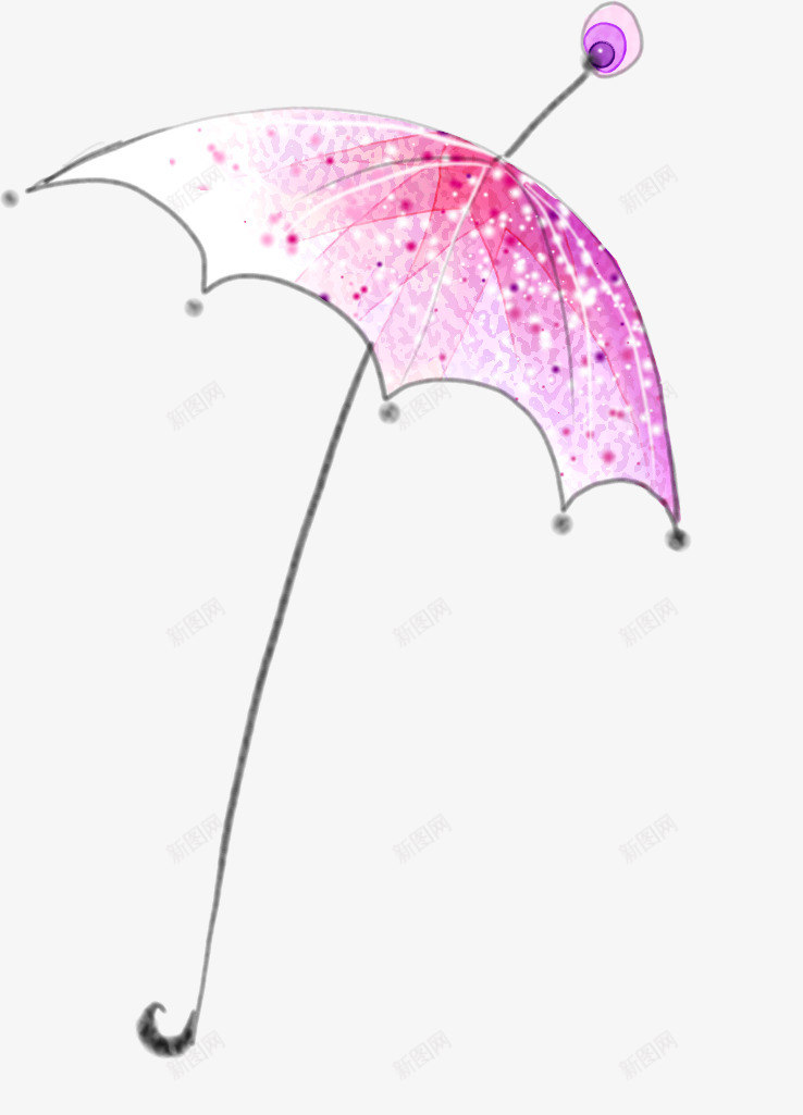 手绘粉色雨伞冬季主图png免抠素材_新图网 https://ixintu.com 冬季 粉色 雨伞