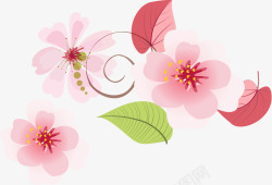粉色花藤植物素材