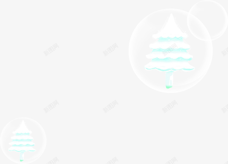 白色冬日气泡大树创意png免抠素材_新图网 https://ixintu.com 冬日 创意 大树 气泡 白色