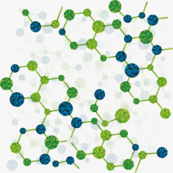 绿色生物分子图矢量图素材