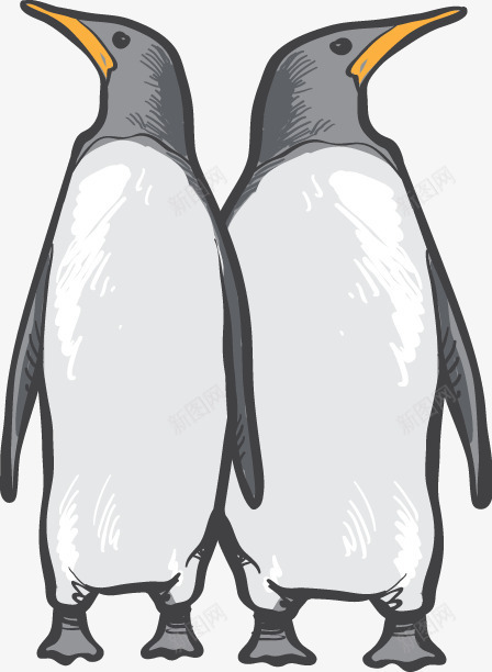 卡通手绘企鹅动物png免抠素材_新图网 https://ixintu.com 企鹅 卡通 可爱 手绘 海洋动物