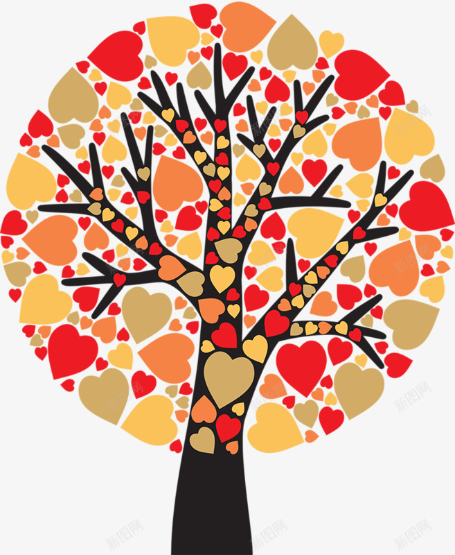 创意爱心树png免抠素材_新图网 https://ixintu.com 创意 大树 手绘 爱心