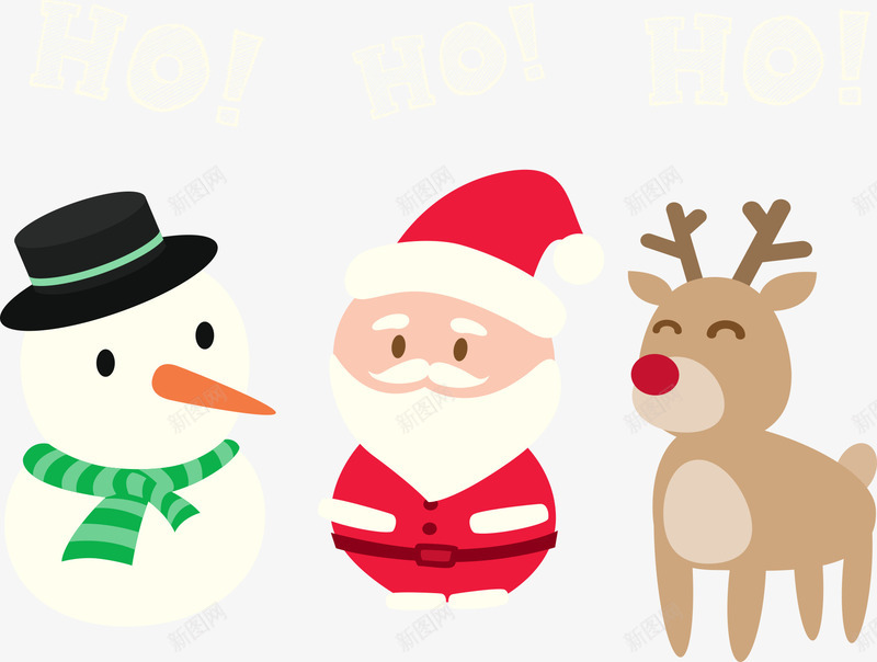 圣诞节老人与雪人png免抠素材_新图网 https://ixintu.com 圣诞节 圣诞节图片 圣诞节快乐 圣诞节素材 圣诞节老人 矢量圣诞 雪人 麋鹿