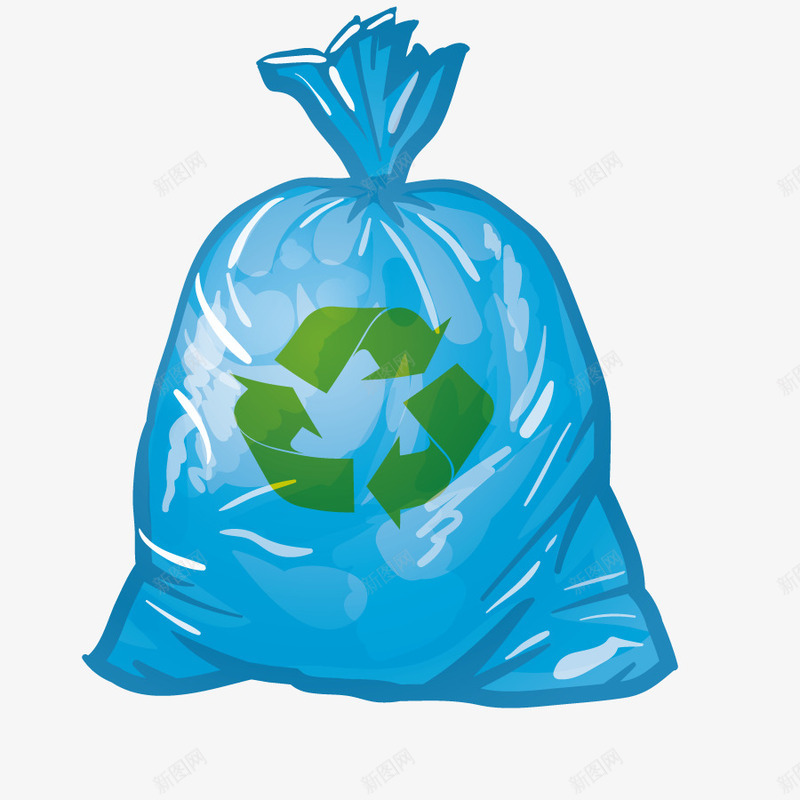 回收袋子png免抠素材_新图网 https://ixintu.com 三角 卡通垃圾袋 回收 回收利用 垃圾袋 循环 环保 绿色 节能
