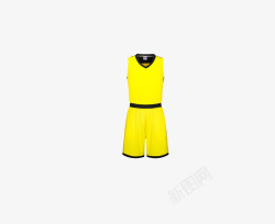 篮球队衣黄色的篮球队队服高清图片