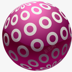 漂浮条纹小球插画紫色漂浮小球插画矢量图高清图片