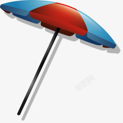 红蓝配色红蓝色遮阳伞高清图片