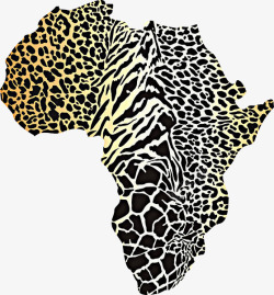 非洲豹纹地图纹理素材