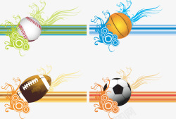 体育运动ppt彩色体育运动PPT元素高清图片